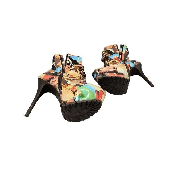 SHOE REPUBLIC WOMEN'S GRAPHIC ANKLE HIGH HEEL BOOT Size‎ 11 - Picture 11 of 11